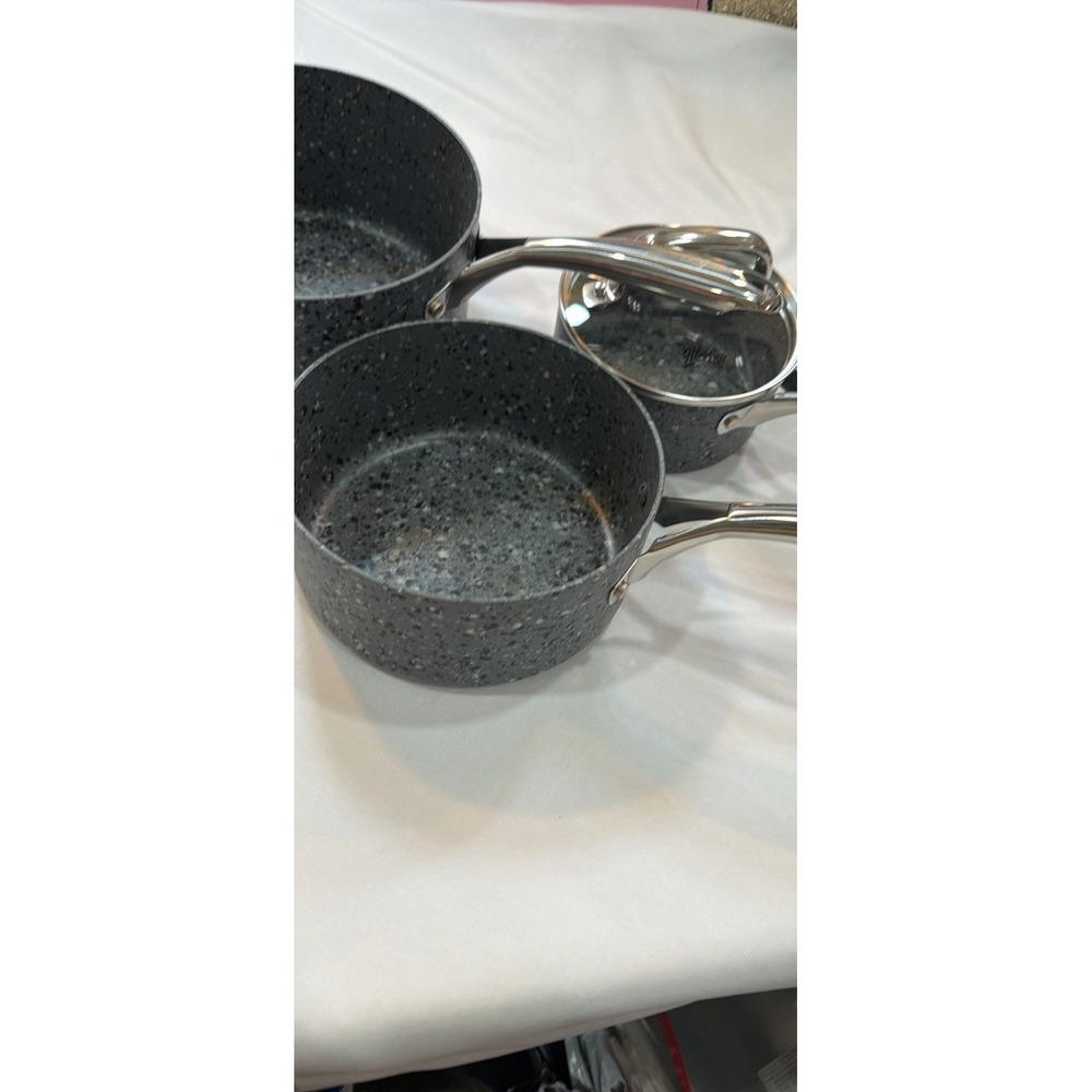 Hlafrg 6 Piece Speckle Cookware Set‎ in Black And Charcoal - Picture 3 of 11